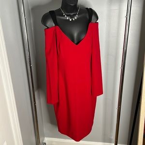 🆕 Black Halo Red Jackie O Sheath Dress Size 10